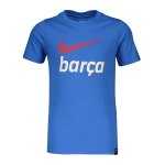 Nike FC Barcelona Swoosh T-Shirt Kids Blau F403