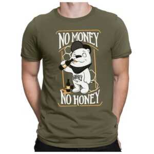 No Money Honey - Herren Fun T-Shirt Bedruckt Small Bis 4xl Papayana