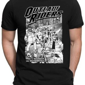 Outlaw Riders - Herren Fun T-Shirt Bedruckt Small Bis 4xl Papayana