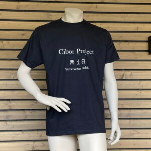 Oversized Grafik T-Shirt, Schwarz, Cibor Project Druck