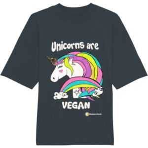 Oversized T-Shirt Aus Bio-Baumwolle - Unicorns Are Vegan