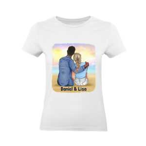 Pärchen T-Shirt Personalisiert Mit Namen Jahrestag Geschenk Für Paar Freund Und Freundin Individuelles Outfit Zum Valentinstag Verlobung