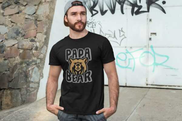 Papa Bear Papabear Bär Best Dad Daddy Family Geschenkidee Geschenk Vatertag Animal Spruch Sprüche Spaß Comedy Lustig Humor Fun T-Shirt
