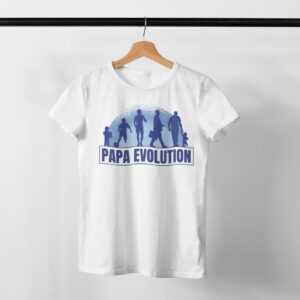 Papa Evolution T-Shirt | Vatertag Geschenkidee I Geschenk Zum Geburtstag Vater Und Sohn Tochter