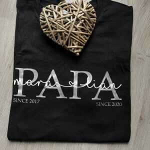 Papa T-Shirt | Dad Shirt Kindernamen Personalisiertes Vatertagsgeschenk Statementshirt Dad