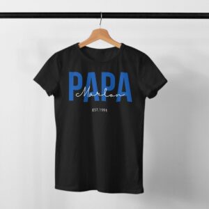 Papa T Shirt Personalisiert Mit Namen Der Kinder | Vatertag Geschenkidee I Geschenk Zum Geburtstag Vatertagsgeschenk T-Shirt