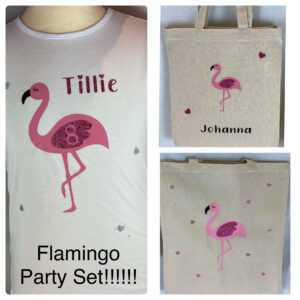 Personalisierte Geburtstag Flamingo Set /Personalisierte T-Shirt Packet/Geburtstagshirt