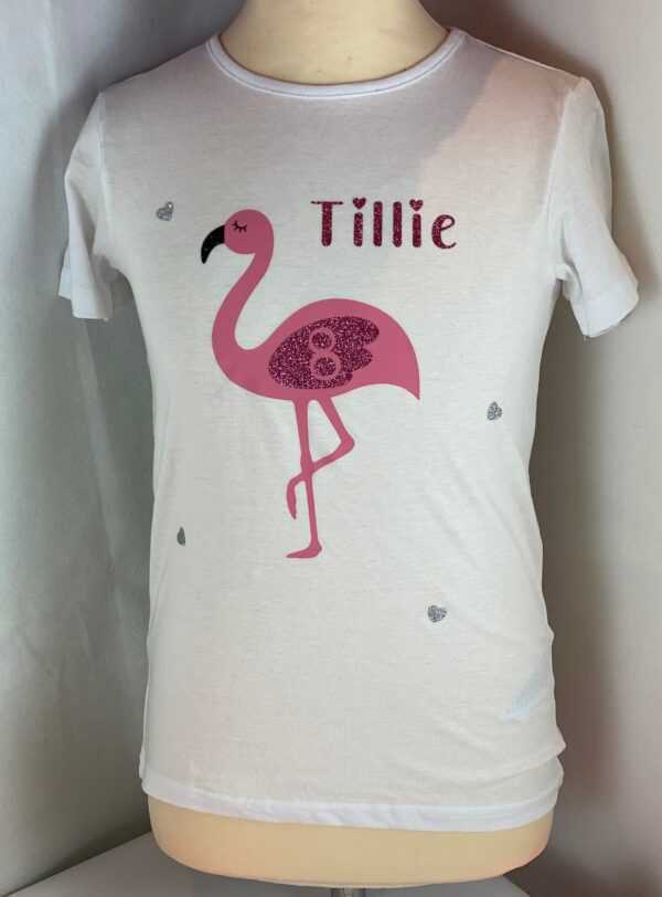 Personalisierte T-Shirt /Personalisierte Flamingo/Geburtstagshirt Geburtstagsshirt
