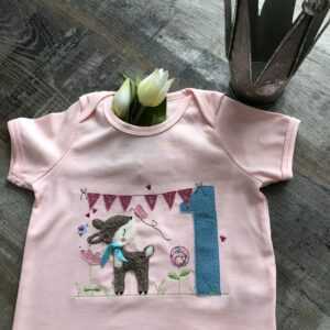Personalisiertes Geburtstagsshirt, 1.geburtstag, T-Shirt Für Mädchen | Kurz-& Langarm