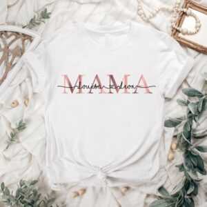 Personalisiertes Mama Shirt Mit Kindernamen, T-Shirt, Muttertagsgeschenk, Mom Tshirt, Shirt, Familienshirt