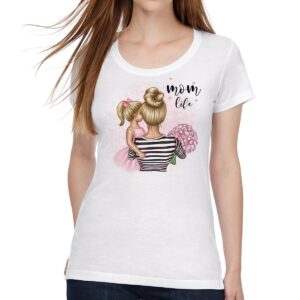 Personalisiertes T-Shirt Mama Mit Kind Mutter Tochter Mami Sohn Kindern Mom Und Kids Muttertag Geschenk