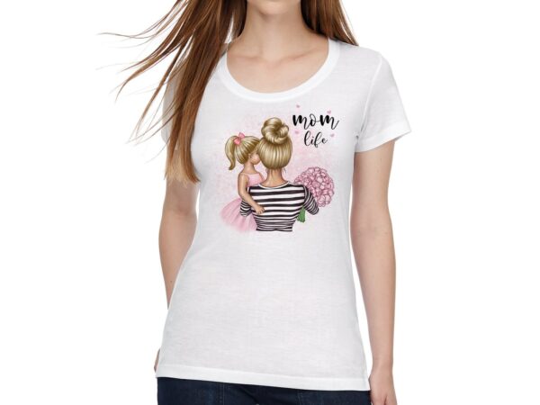 Personalisiertes T-Shirt Mama Mit Kind Mutter Tochter Mami Sohn Kindern Mom Und Kids Muttertag Geschenk