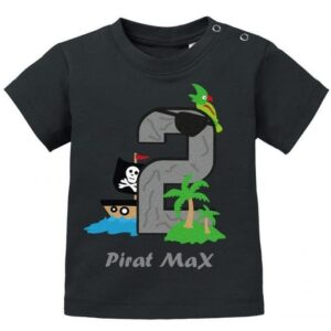Pirat 2 Geburtstag Mit Wunschname - Baby T-Shirt