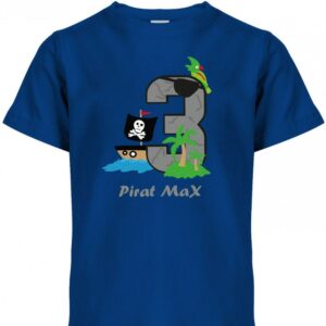 Pirat 3 Mit Wunschname - Kinder T-Shirt