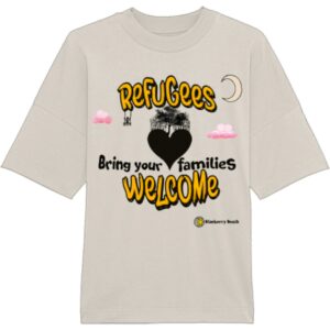 Refugees Welcome - Oversized T-Shirt Aus Bio-Baumwolle