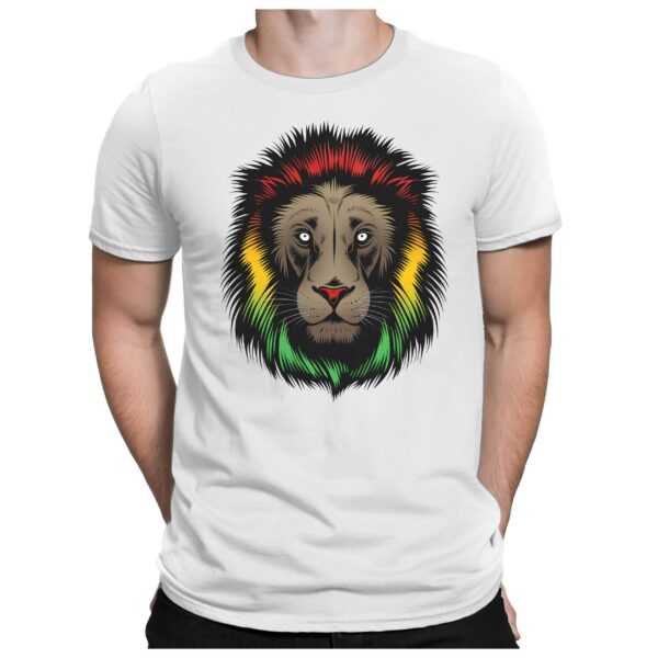 Reggae Lion - Herren Fun T-Shirt Bedruckt Small Bis 4xl Papayana