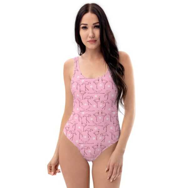 Rockabella Flamingo Pink, Einteiliger Badeanzug Swimsuit, Xs - 3Xl
