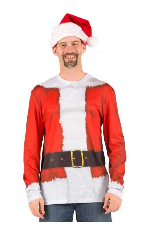 Santa Herren T-Shirt Nikolaus Shirt mit Santa Motiv M