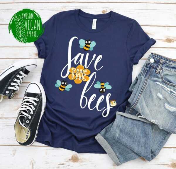 Save The Bees Shirt, Animal Protection Activism, We Have No Planet B, Gift For Beekeeping Beekeeper & Bee Lover, Vegan Honey T-Shirt