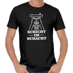 Schicht Im Schacht Zeche Bergbau Kumpel Förderturm Ruhrgebiet Bottrop Nordhein Westfallen Pott Bochum Duisburg Gelsenkirchen Herne T-Shirt