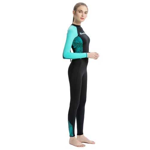 Schnell trocknender Neoprenanzug für Damen, einteilig, mit langen Ärmeln, Badeanzug für Sommer-Wassersport