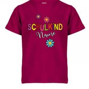 Schulkind - Blumen 1. Klasse Geschenk Zur Einschulung Kinder T-Shirt