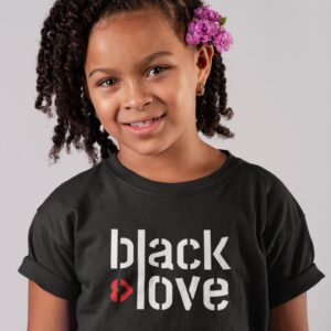 Schwarze Liebe | Jugend T-Shirt | Mama Und Mich Passende T-Shirt Mutter Tochter Vater Sohn