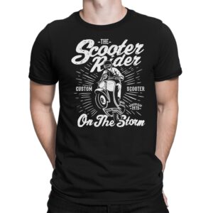 Scooter Rider - Herren Fun T-Shirt Bedruckt Small Bis 4xl Papayana