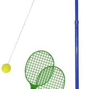 Softtennis-Schläger 64010 Circletennis - Twistball blau, (Set, 4 tlg.), mit Stange und Ball