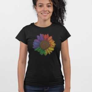 Sonneblume T-Shirt Damen Natur Floral Lgbt Grafik Frau Tshirt Gleichheit Shirt