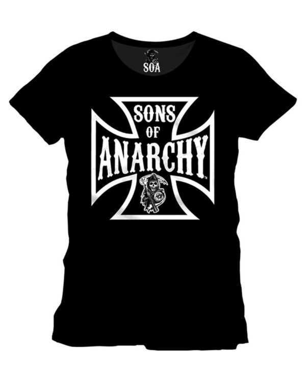 Sons of Anarchy Reaper Cross T-Shirt Biker T-Shirt S