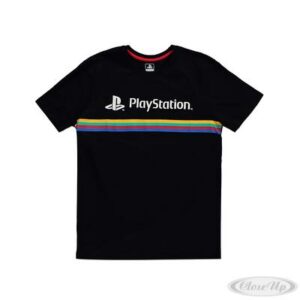 Sony Playstation T-Shirt Color Stripe Logo