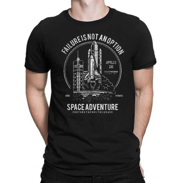 Space Adventure - Herren Fun T-Shirt Bedruckt Small Bis 4xl Papayana