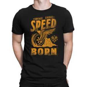 Speed Born - Herren Fun T-Shirt Bedruckt Small Bis 4xl Papayana