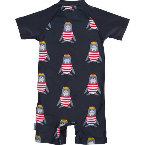 Sterntaler Schwimmanzug, Walross-Motiv, Reißverschluss, für Babys, navy/rot, 80