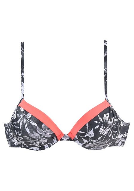 Sunseeker Push-Up-Bikini-Top "Mono", mit kontrastfarbenem Einsatz