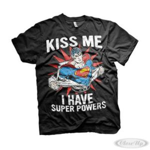 Superman T-Shirt Kiss Me, I Have Super Powers