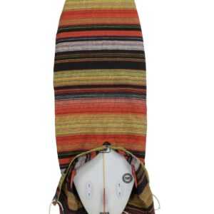 Surfboard Sock/Tasche Upcycled Surf Sock Orange Gestreift Longboard Oder Shortboard Surfer Geschenk