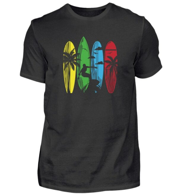 Surfer Surfen Surfboard Retro Palme Geschenkidee Baumwolle Shirt T-Shirt