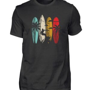 Surfer Surfen Surfboard Retro Palme Strand Geschenkidee Baumwolle Shirt T-Shirt