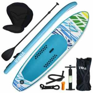 Swanew - SUP Board,Surfboard Aufblasbar Stand Up paddle 320cm, Rucksack - Paddling Board Grün und weiß Mit Sitz - Grün
