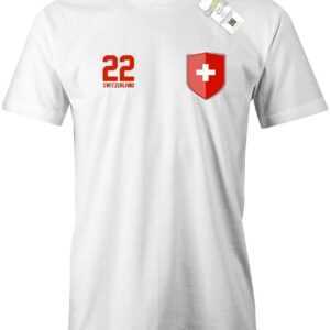 Switzerland 22 Wappen - Schweiz Em Wm Fan Herren T-Shirt