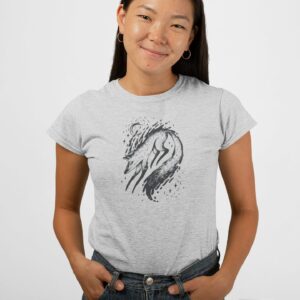 T-Shirt Frau Fuchs Und Mond Shirt Natur Motiv Damen