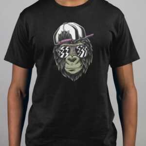 T-Shirt Herren Affe Motiv Verrückt Schimpanse Witzig Shirt Mann Geschenk Besonders Tshirt Gorilla