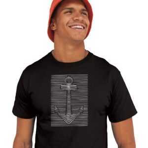 T-Shirt Herren Anker Geometrisch Grafik Mann Shirt Geschenk Geburstag