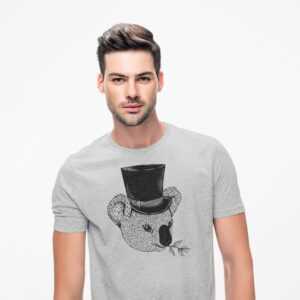 T-Shirt Herren Koala Grafik Shirt Mann Geschenk Tier Lustig Tshirt Tiermotiv