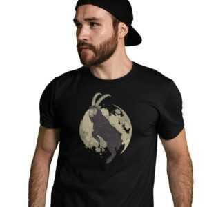 T-Shirt Herren Mond Wildtier Geschenk Tshirt Mann Alternativ Grafik Shirt