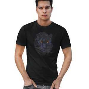 T-Shirt Herren Panther Wild Grafik Geschenk Mann Tshirt Leopard Tier Shirt