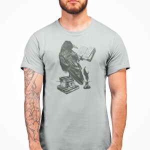 T-Shirt Herren Rabe Motiv Vogel Grafik Mann Shirt Geburstag Geschenk Viking Norwegisch