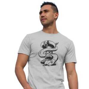T-Shirt Herren Schlange Sanduhr Shirt Mann Wildtier Grafik Besonders Tiermotiv Natur Alternativ Tshirt Tier